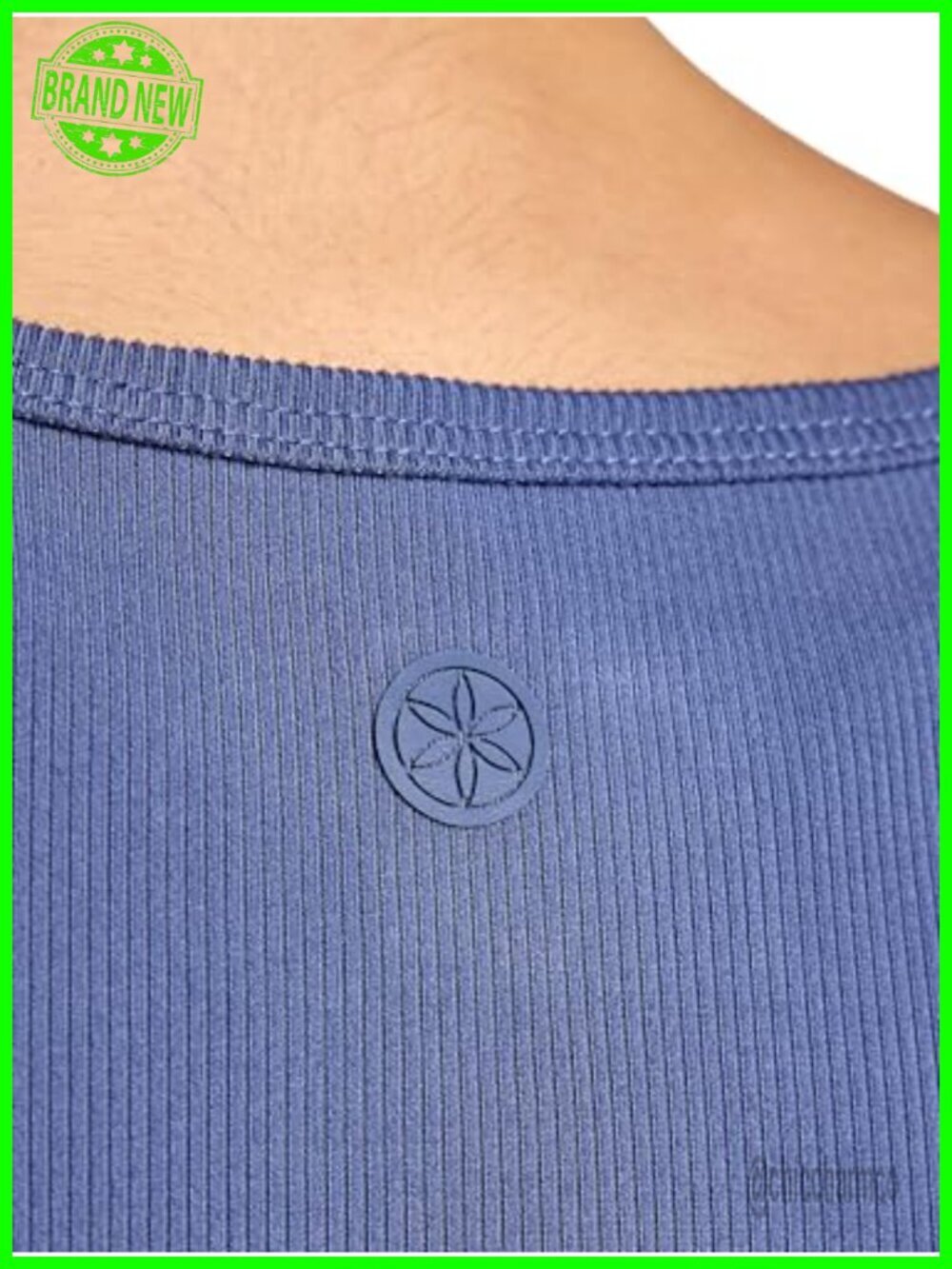 Cropped Ribbed Tank Top, Racerback, Moisture-Wicking Midweight - Picture 4 of 4